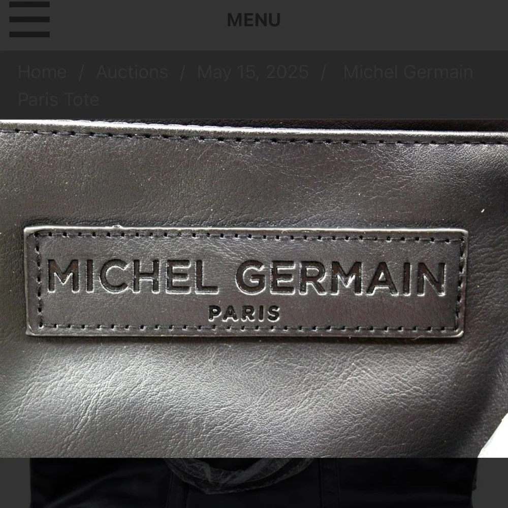 Michel Germain black tote bag. NWT